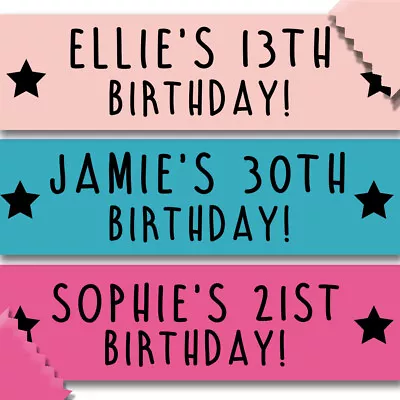 $6.14 • Buy Personalised Birthday Banner Wall Decoration Party Event 13th 30th 21st ANY AGE	