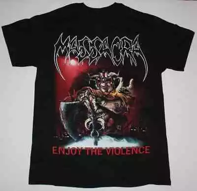 Reprinted MASSACRA ENJOY THE VIOLENCE Black Men T Shirt S To 5XL Gift Fans BE588 • $19.99