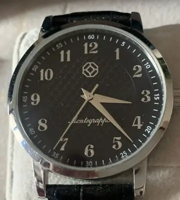 Montegrappa Men's Watch IDE2WAIC Black Quartz Waterproof Rate 3 Atm • $91.93