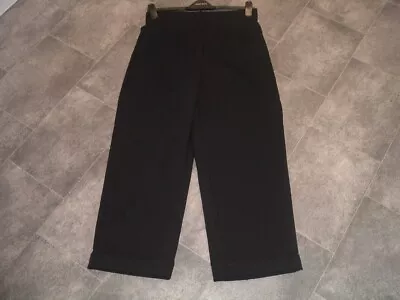 Size L Zara Smart Black Wide Leg Trousers • £4.99