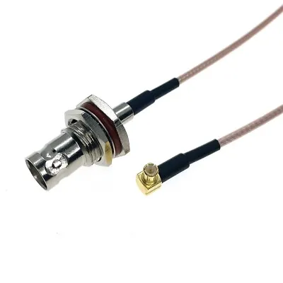 BNC Jack Female Bulkhead To MCX Male Right Angle Coax Connector Cable RG316 Lot • $3.49