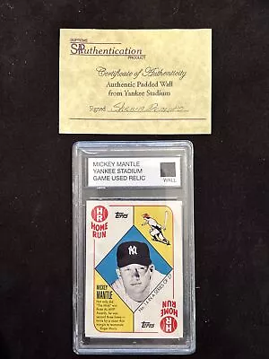 SPA AUTHENTIC NY YANKEE STADIUM GAME USED RELIC MICKEY MANTLE W/COA CERT • $54.95