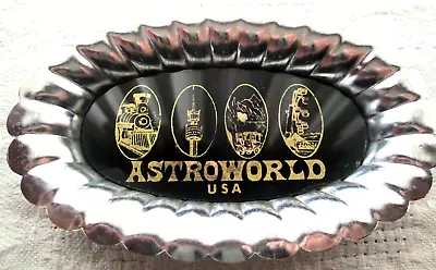 Vintage ~6  ASTROWORLD Metal Trinket/Coin Tray / Houston TX Closed Themed Park • $25