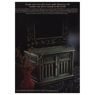 1969 Magnavox: People Who Prize Fine Music Stereo Console Vintage Print Ad • $7.25