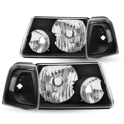 For 2001-2011 Ford Ranger Black Housing Clear Corner Headlights Assembly L+R • $56.99