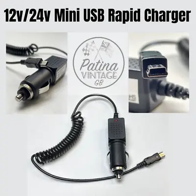 Mini USB In Car Van Charger Power Charging Lead Cable For Garmin Nuvi Sat Nav's • £4.50