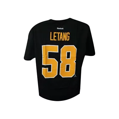 Kris Letang Pittsburgh Penguins Black Reebok Name & Number T-Shirt • $26.95