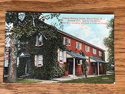 New Jersey NJ Mount Holly Friends Meeting House Ca 1910 • $6.50