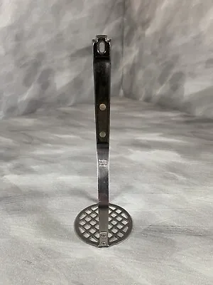 Vintage Maid Of Honor Stainless Potato Masher Black Handle Composite Kitchen • $14.99