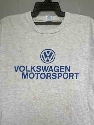 Vintage Volkswagen Motorsport Men White T Shirt Racing Cars • $99