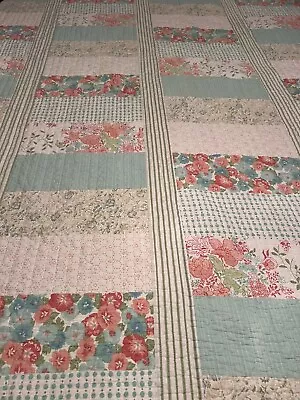 Martha Stewart Patchwork Print Quilt 65x83 Twin  #739 • $22.95