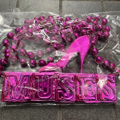 New Orleans Mardi Gras 2024 Krewe Of Muses Purple High Heel Shoe Bead New • $4.99