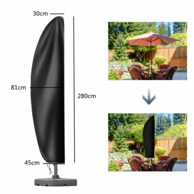 £13.99 • Buy 3M Banana Umbrella Zipped Cover Large Cantilever Parasol Garden Patio Cover UK