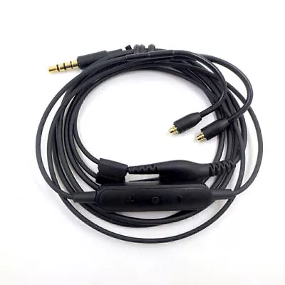 Cable With Remote&Mic For Iphone To SHURE SE535 SE215 MMCX Earphone • $13.99