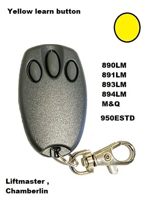 Liftmaster Garage Door Opener Key Chain Remote Transmitter Yellow Learn Button  • £12.50