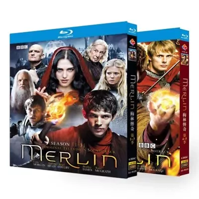 Merlin: The Complete Season 1-5 TV Series 8 Disc All Region Blu-ray DVD • $48.95