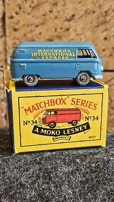 Vintage 1960s Matchbox Lesney/ MOKO  #34 VW BUS. • $86