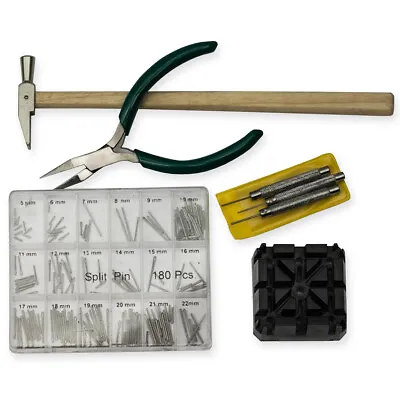 Watch Bracelet Strap Link Pin Removal Fitting Kit Band Tool Set Remover Adjuster • £13.95