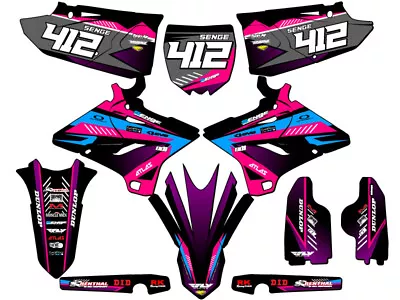 2005-2007 Fits POLISPORT RESTYLE YZ 250 2-STROKE SURGE Pink Senge Graphics Ki... • $169.99