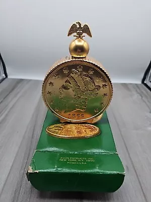 Avon Twenty Dollar Gold Piece Decanter  Windjammer  Aftershave  Full 6 Fl Oz.   • $10