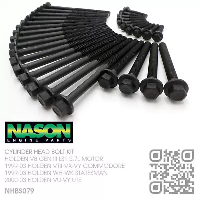 $89.50 • Buy Nason Head Bolt Kit V8 Gen Iii Ls1 5.7l Motor [holden Vt-vx-vy Commodore/calais]