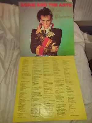 Adam & The Ants Prince Charming 1981 Gatefold Sleeve+ Inner Lyrics Sleeve VG+ • £9