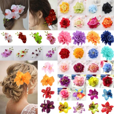 £2.99 • Buy Big Artificial Flower Hair Clip Wedding Bridal Hairpin Bridesmaid Bang Hair Clip