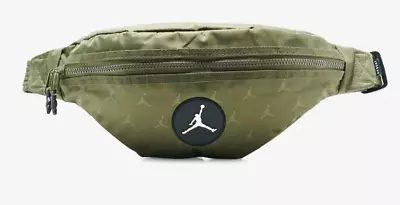 NIKE JORDAN Jacquard Crossbody Unisex Waist Bag Sports OLIVE 9A0639 NWT $45 • $46.28