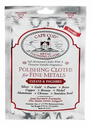 Cape Cod Metal Polishing Cloths - Pack Of 2 #88821 NEW • $8.99