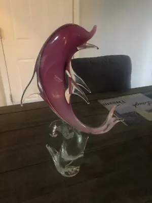 Murano Glass Dolphin 16'' • $500