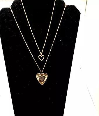Marciano By Guess 14Kt Gold Plated  Medallion Heart Layered Pendant Necklace • $15.90