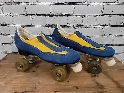 Vintage 70s Pacer Roller Derby Skates Women’s 9 Blue & Yellow Roller-skate • $79.99