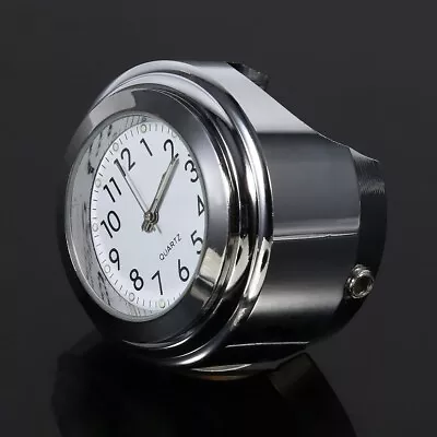 7/8  1  Motorcycle Handlebar Mount Watch Precise Time Keeping Dial Clock White • $10.70