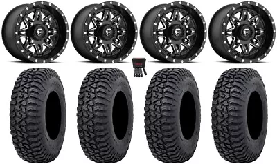 Fuel Lethal 15  Wheels Black 32  Tricera Tires Kawasaki Teryx Mule • $1475.40