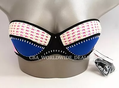 Victoria's Secret Purple & Blue Crochet Flirt Bandeau Swim Top 32D • $11.97