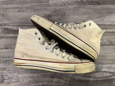 Vintage Made In USA Converse Men’s Size 9 White Beige High Top Used • $99