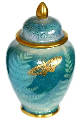 £44.99 • Buy Moorland Pottery ~ Plant & Tinsley ~ Lustre Ware Butterfly ~ Lidded Temple Jar 