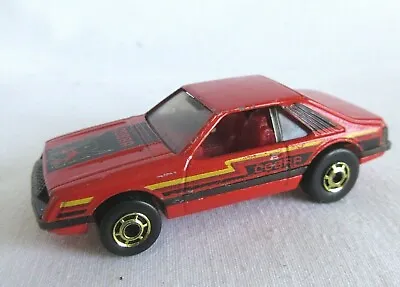 Hot Wheels 1:64 Diecast 1979 Mustang Cobra Red Hot Ones Hong Kong Gold Rims Exc • $24.95