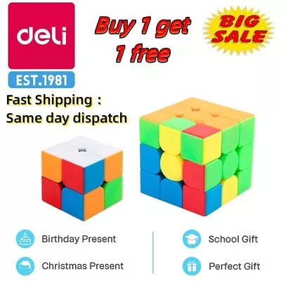 Fast Speed Cube Set 2X2 3X3 Magic Puzzle Cube Magic Cube Brain Teasers Twist Toy • $30.99