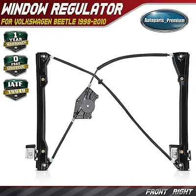 New Window Regulator W/o Motor For VW Beetle Hatchback 98-10 Front Right 749-530 • $36.49