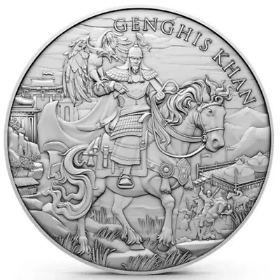 Genghis Khan 1 Oz .999 Silver Coin Mongolian Army Legendary Warriors Series NEW • $40.99