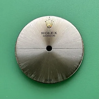 Original Vintage Rolex Watch Dial Gray/Gold 20mm Diameter Cal.1601 • $129