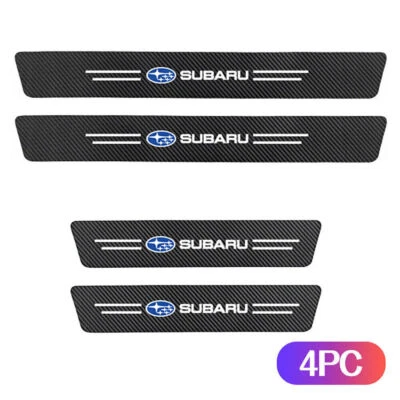 $8.99 • Buy 4pc For Subaru Car Door Sill Plate Step Scuff Cover Anti Scratch Protector Black