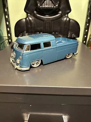 V DUBS Jada 1/24scale 1963 VW Bus Pickup Truck Teal With Custom Wheels • $19.99