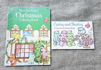 Lot Of 2 Vintage Care Bears - 1984 Caring And Sharing Sticker Book Pizza Hut... • $14.99