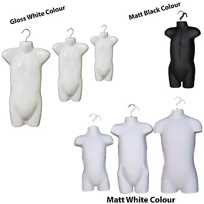 Child HANGING Body Shop Display Body Form Kids Mannequin WHITE AND BLACK • £6.49