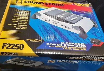 SoundStorm F2250 500W Car Audio Amplifier 2 Channel Bridgeable 20A Fused +Remote • £49