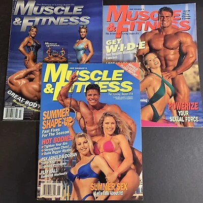 1996 • Muscle And Fitness Magazine •  May June July • Lot Of 3 •  #MUSF-24 • $29.99