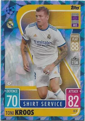 2021-22 Topps UEFA Match Attax Extra TONI KROOS Blue Crystal Foil #SS9 • $2.49