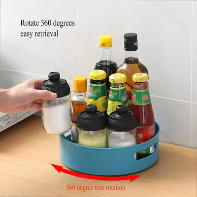 $13.71 • Buy 360 Rotating Tray Storage Container Kitchen Spice Jar Bottle Multifunctional New